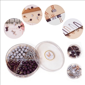 Clear Plastic Desk Organizer Set